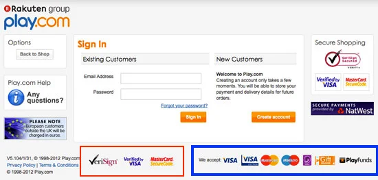 Display Security Logos and Payment Seals