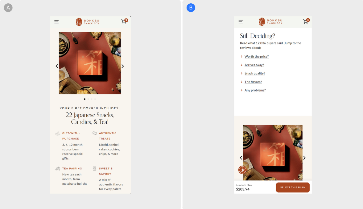 Adding a Review Filter to Bokksu's Product Page — Turning a Buried 4.8 Average Into an Answer at the Point of Doubt