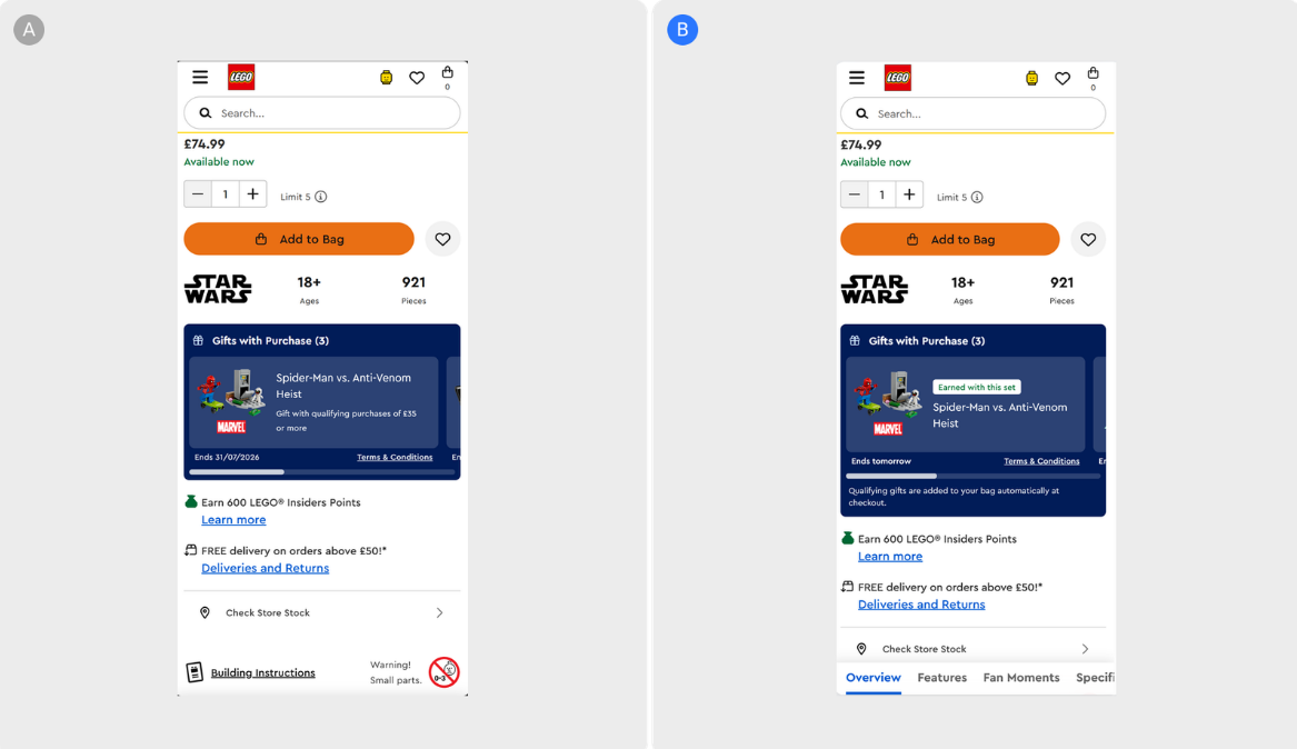 Real-Time Gift Status and Auto-Add Clarity for Higher Purchase Confidence