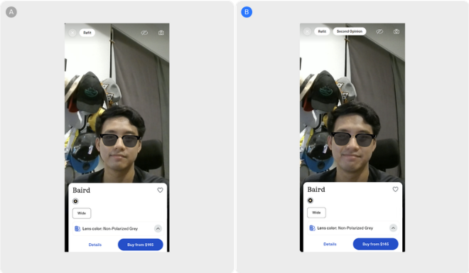 Closing the social gap in Warby Parker's Virtual Try-On